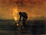 Peasant Burning Weeds by Vincent van Gogh